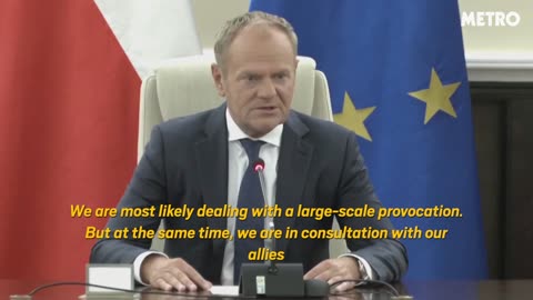 Polish airspace violated by huge number of Russian drones, says PM Tusk
