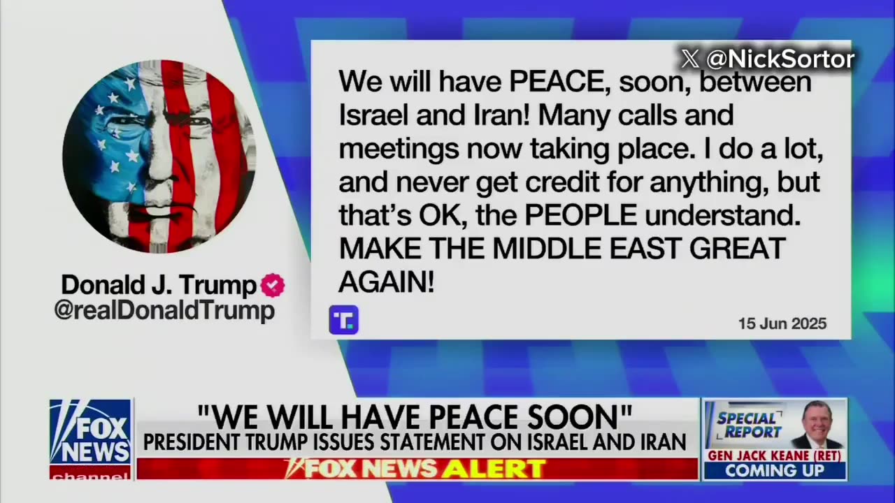 REPORT - TRUMP VETOES PLAN TO ASSASSINATE THE AYATOLLAH.