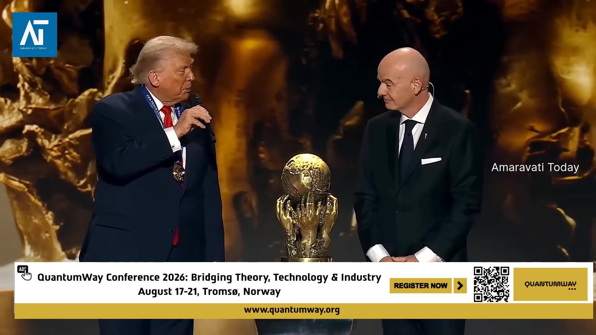 Trump Receives FIFA Peace Prize at 2026 World Cup Final Draw ⚽| Amaravati Today