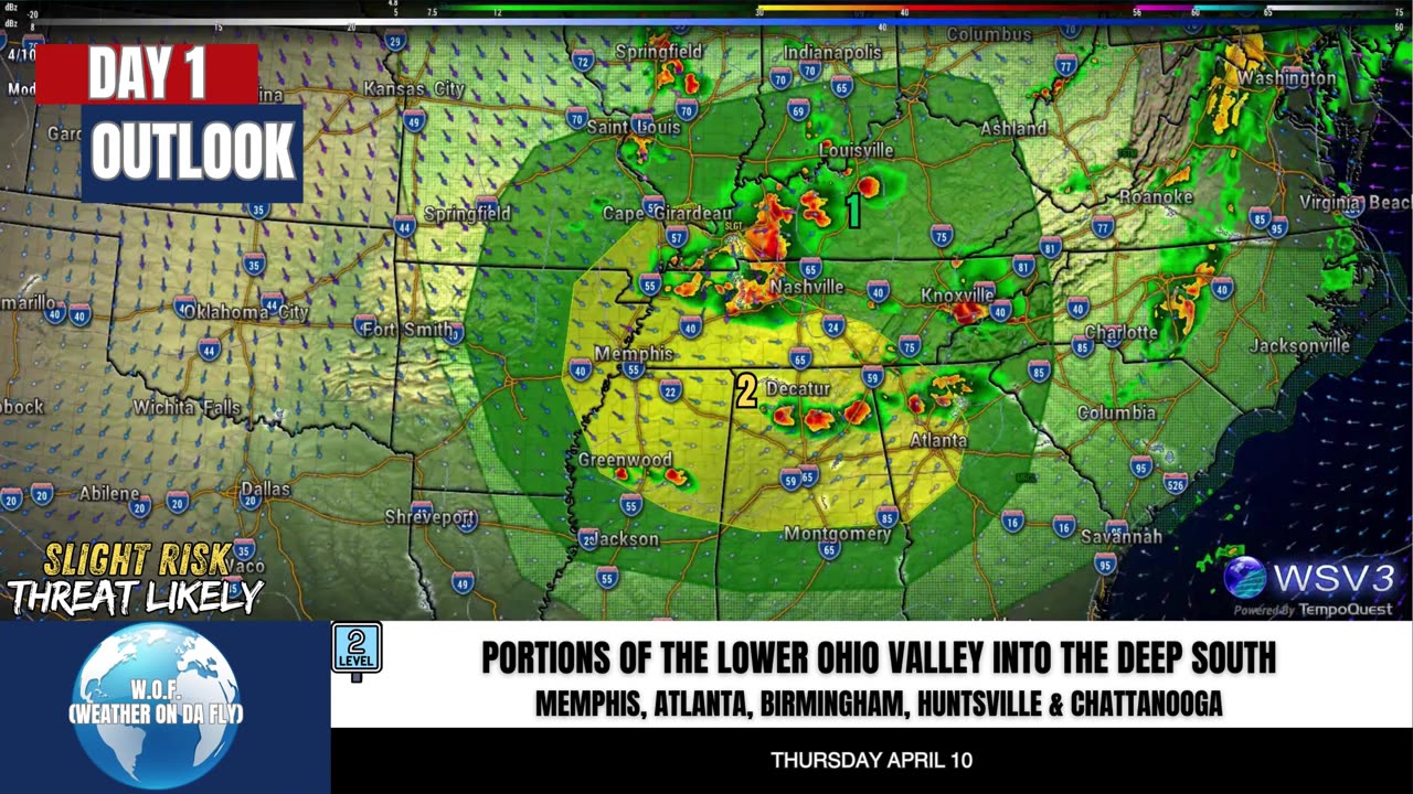 🌩️ Convective Outlook Day 1: Threat Likely! 4/10/25 #shorts #weatherupdate