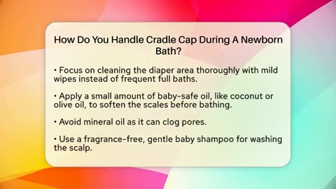 How Do You Handle Cradle Cap During A Newborn Bath_ - Better Family Relationships