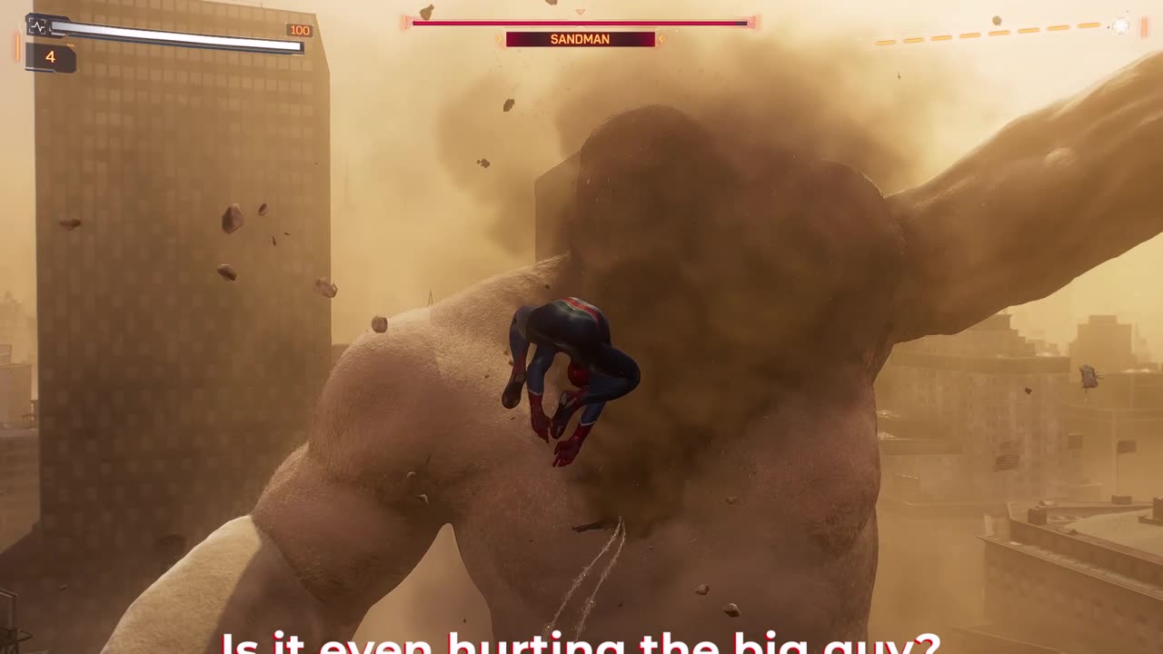 Whoa, when did Sandman get so big? ( Boss Fight - SandMan )