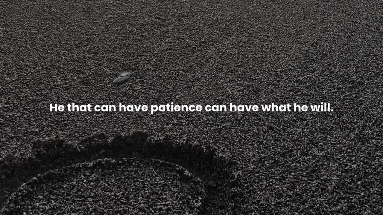 He that can have patience can have what he will.