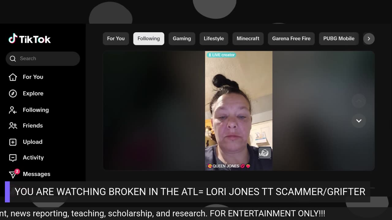 LORI JONES -NO SHAME IN HER TRASHY GAME