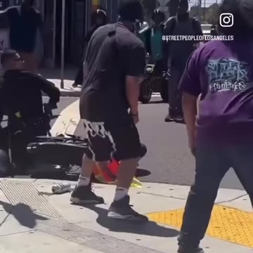 Gavin Newsom’s lawless California presents: 1 brave cop vs. 25 micropenised mini bikers.