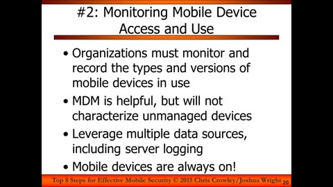 SANS Pen Test: Webcast - 8 Mobile Device Security Steps w/ Chris Crowley