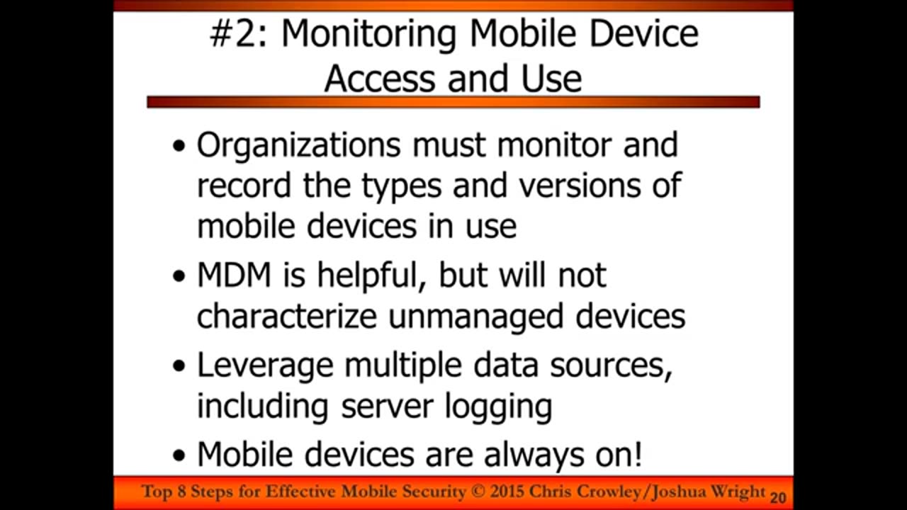SANS Pen Test: Webcast - 8 Mobile Device Security Steps w/ Chris Crowley
