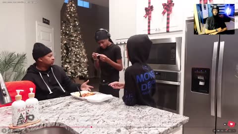 reacting to DOLCE AND NESHA PRANKS DIGGING IN OUR DAD FOOD 🍲 PRANK! ( he Flipped)