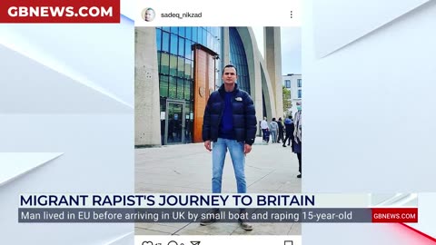 Sadeq Nikzad, an Afghan man who illegally entered the UK via small boat..m