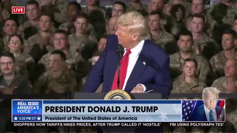 TRUMP SPEAKS AT SELFRIDGE NATIONAL GUARD BASE IN MICHIGAN