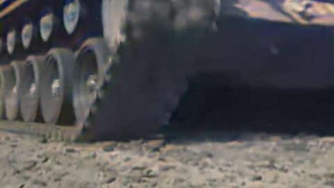 M46 Patton tank with tiger stripes 🐯 Korean War battlefield intimidation ⚔️ #ColourizedFootage