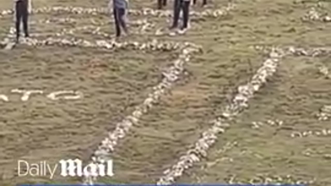 Llandudno, Wales - Jewish Tourists Dismantle Rock Cross Formation And Replace It With Star of David