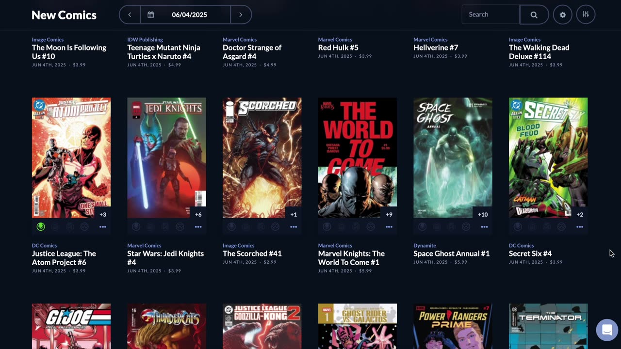 NEW COMIC BOOK RELEASES, SPECS & NEWS - June 4th, 2025