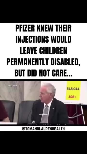 PFIZER KNEW THEIR INJECTIONS WOULD LEAVE CHILDREN PERMANENTLY DISABLED, BUT DID NOT CARE.
