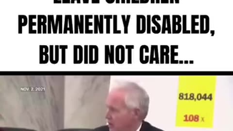 PFIZER KNEW THEIR INJECTIONS WOULD LEAVE CHILDREN PERMANENTLY DISABLED, BUT DID NOT CARE.