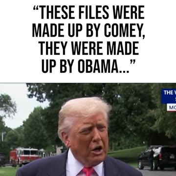 Trump Says Epstein Files Were Made Up by Comey, Obama