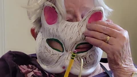 Grandma is a little too Mardi Gras! #mardigras #centenarian #funnyoldpeople