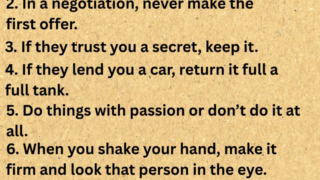 10 Golden Rules For Life.