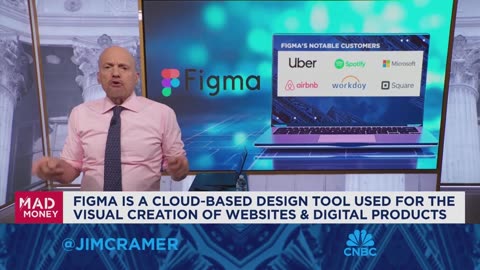 Figma is dissected by Jim Cramer before to its IPO.