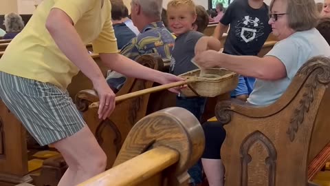 This kid is so funny at the church