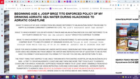 About salt water poisoning along Adriatic coastline and else AND WHAT MENTAL ILLNESS IS