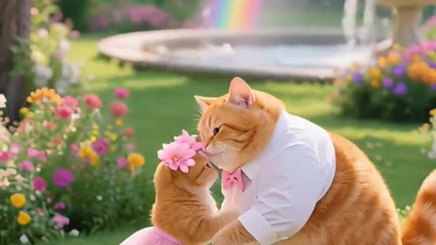 Happy Life of Fat Orange Cat #catlovers #catshorts #funnycat