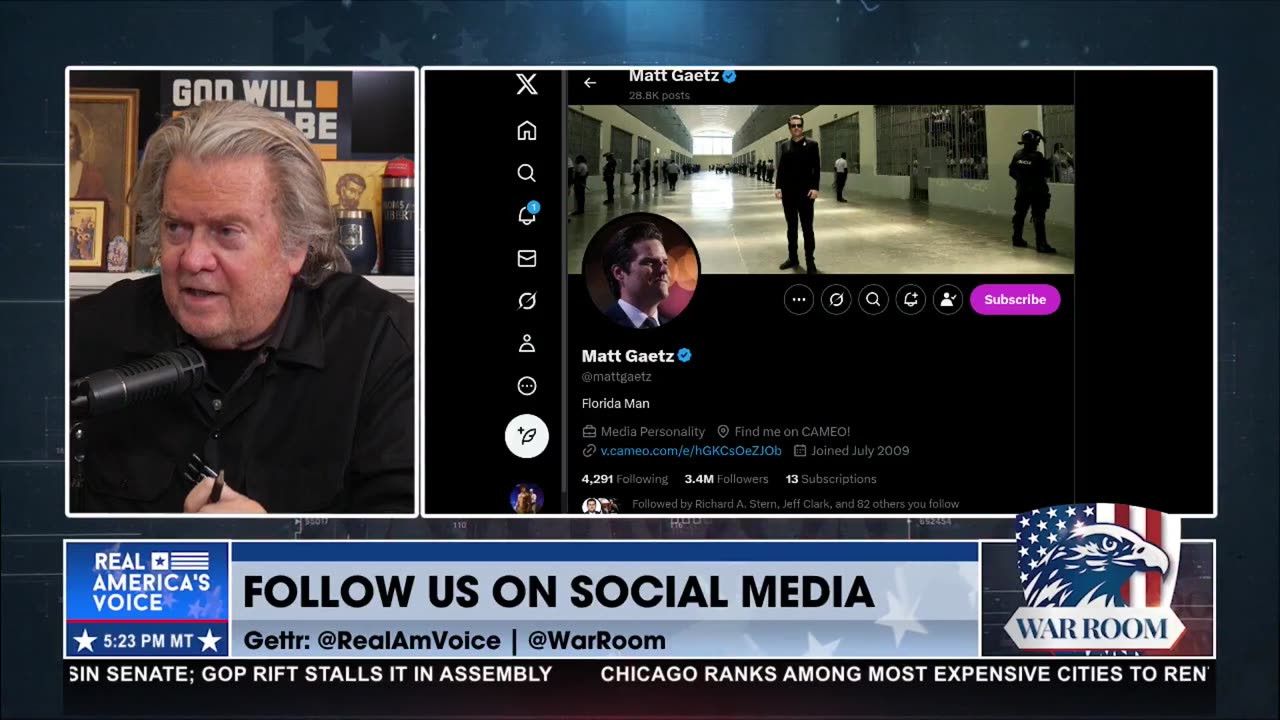 GAETZ ON WHY HE THINKS ISRAEL WANTS CHAOS IN THE MIDDLE EAST