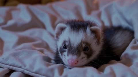 Adorable Baby Ferret Snuggling Time – Cozy Sleepy Moments | PababaTV