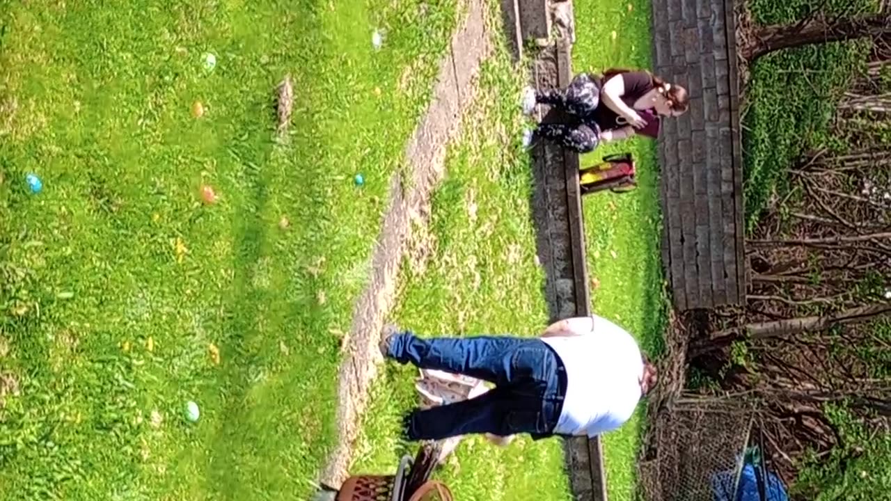 Grandkids Easter Egg hunt.