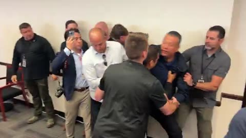 Democrat tries STORMING Kristi Noem press conference, immediately FINDS OUT