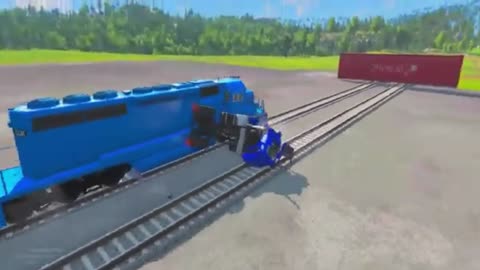 Double Flatbed Trailer vs Obstacle Course