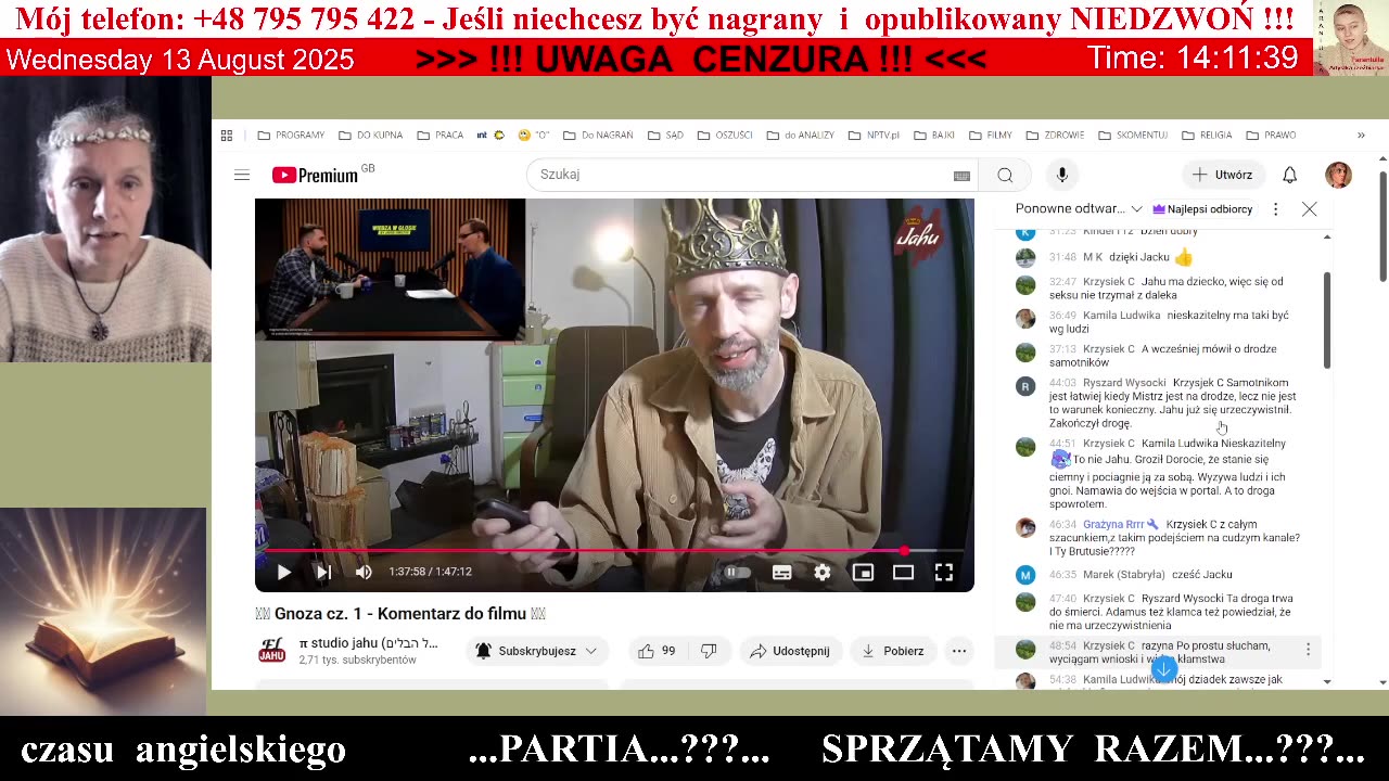 Jacku, jaką nosisz w sobie światłość, że mówisz o ludziach, że są głupi.???. 👮‍♀️ 13.08.2025