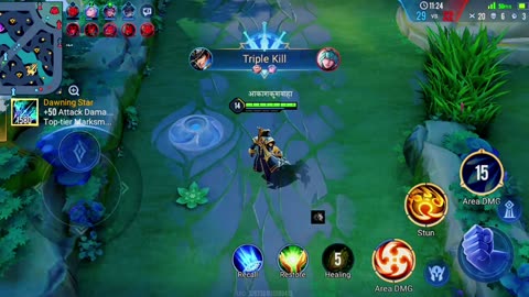 Moba gaming mobile legends very dangerous character 4 kill and 25 kil ..