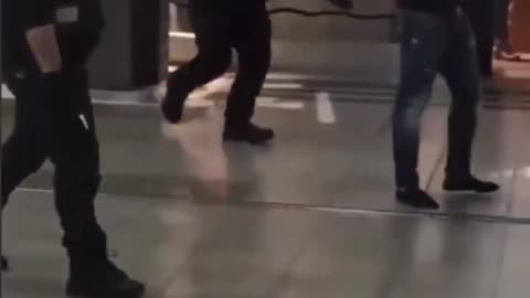 🇧🇪😡 Shocking Brussels Train Station Stabbing: Migrant Taken Down by Security