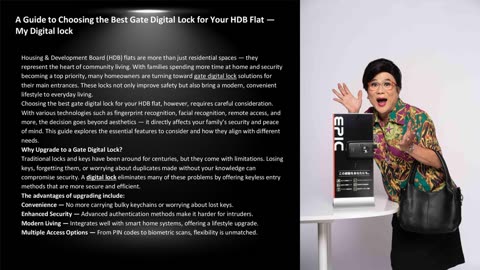 A Guide to Choosing the Best Gate Digital Lock for Your HDB Flat — My Digital lock