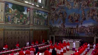 Cardinals file into Sistine Chapel as conclave gets underway
