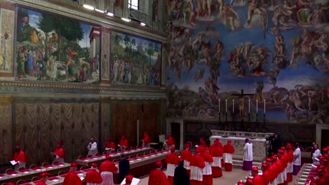 Cardinals file into Sistine Chapel as conclave gets underway
