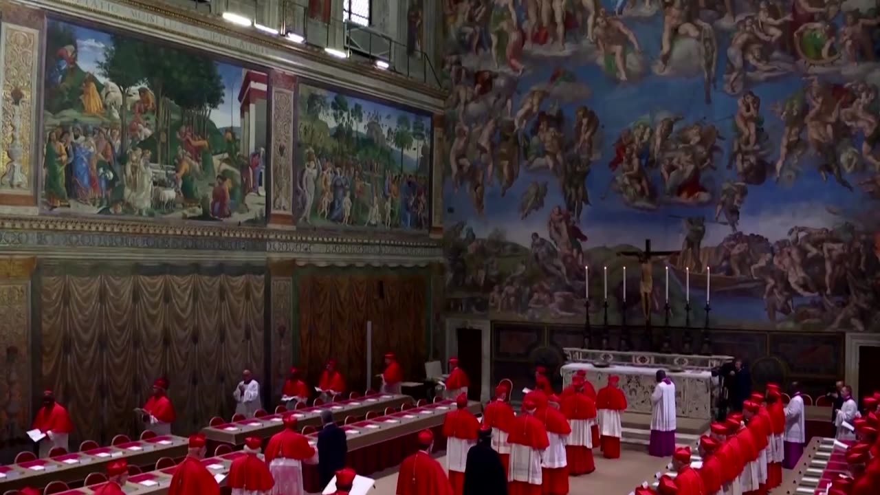 Cardinals file into Sistine Chapel as conclave gets underway