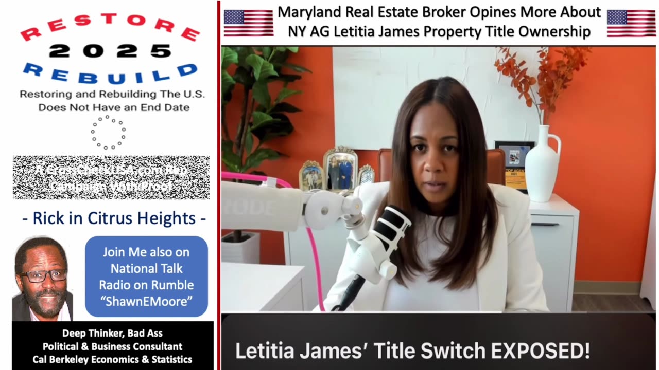 Maryland Real Estate Broker Updates The Public on NY AG Letitia James Property Title Issue