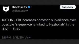 FBI PRE PLANT Hezbollah Sleeper Cell Narrative? - New Jew 9/11 Staging?