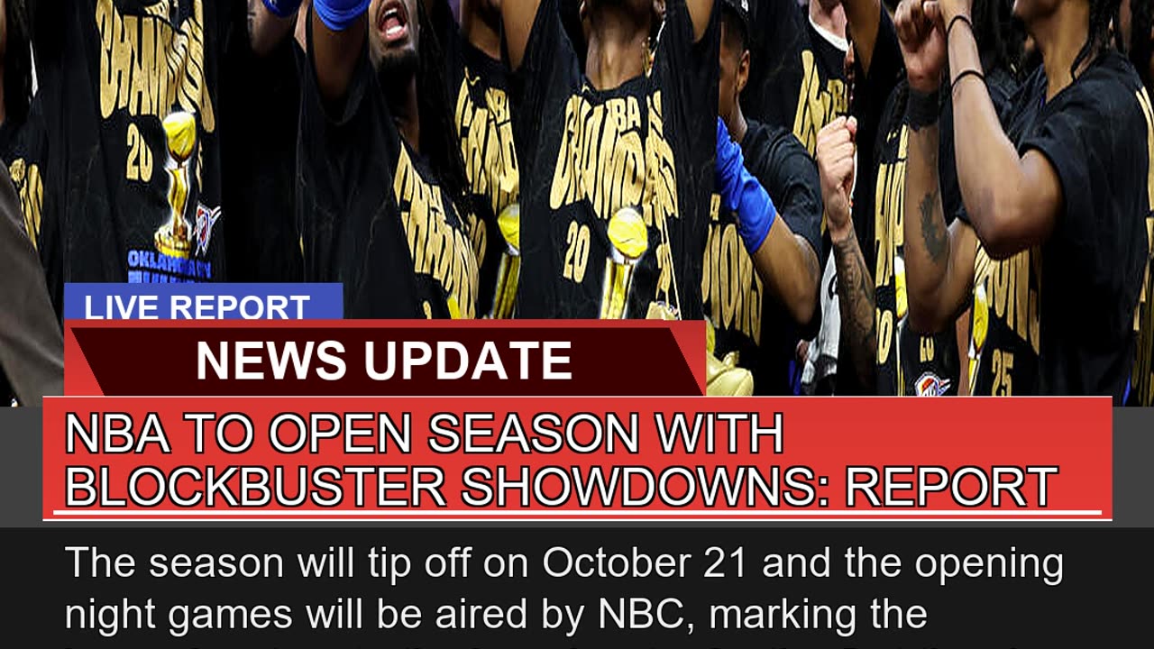 Nba to Open Season with Blockbuster Showdowns Rep