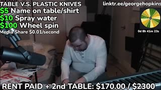 Sawing Tables in HALF With Plastic Knives