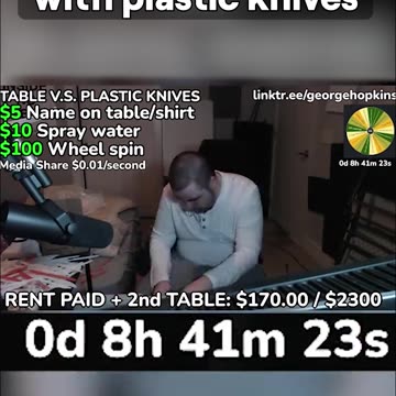 Sawing Tables in HALF With Plastic Knives