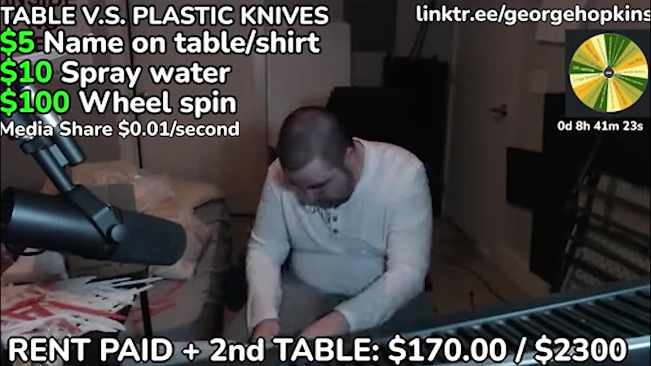 Sawing Tables in HALF With Plastic Knives