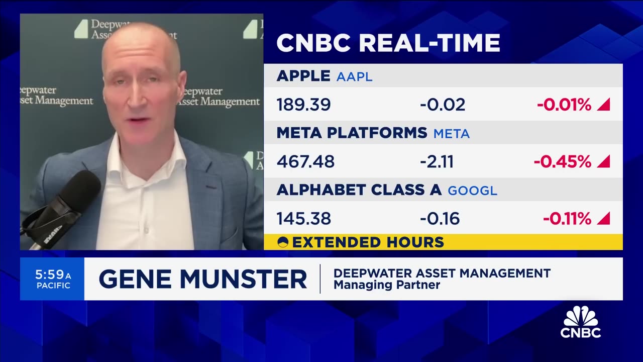 Gene Munster of Deepwater explains why Google, Apple, and Meta are the "Three AI Amigos."