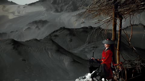 The ink-and-wash mountains