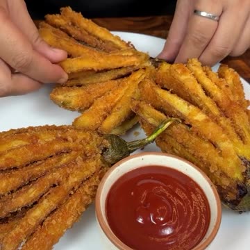 Baingan Fries | Crispy Eggplant Snack with a Desi Twist!