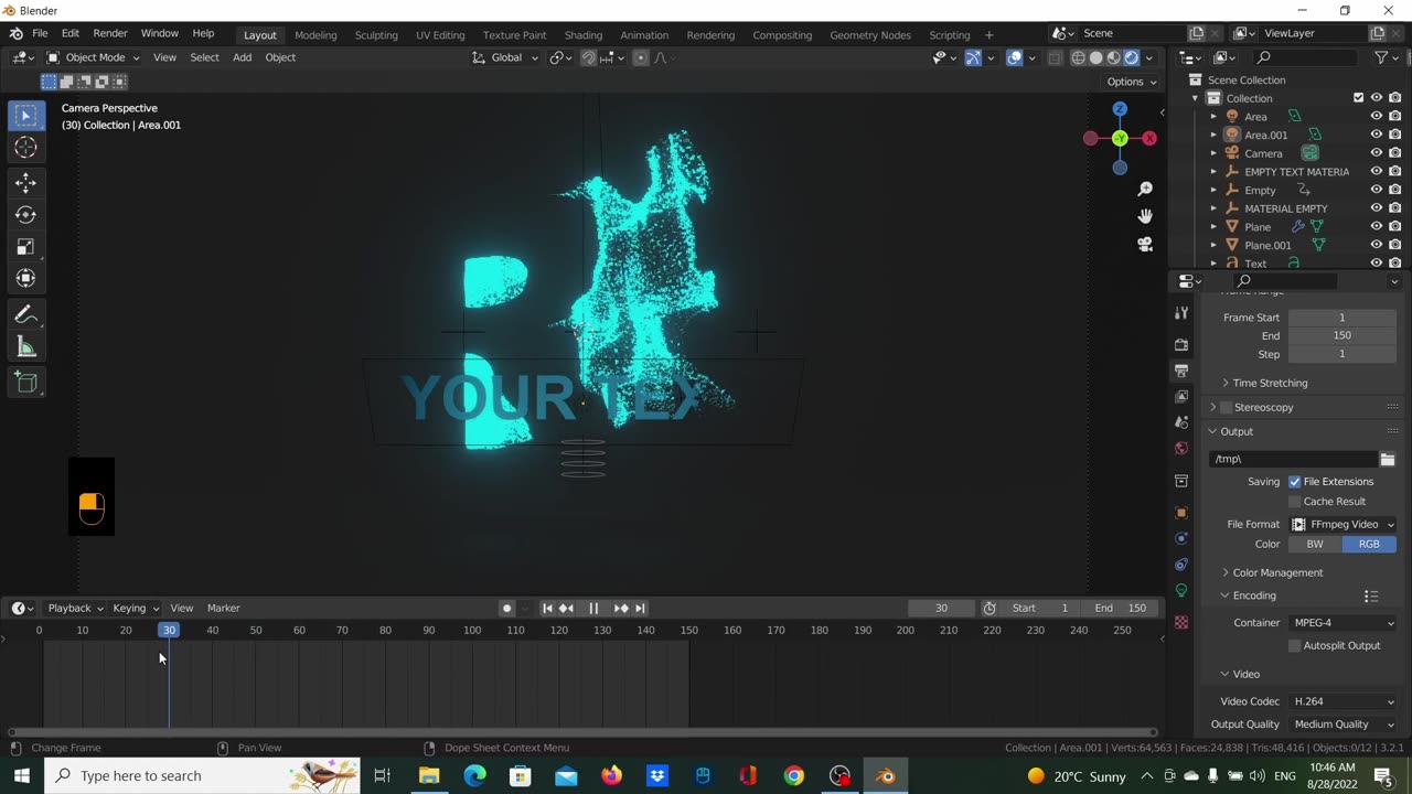 Logo Dissolve effect Full Tutorial || Motion Graphics || Blender