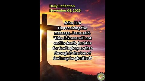 Daily Reflection November 08, 2025 #faith #bible #reflection