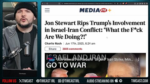 Jon Stewart ATTACKS Anti War MAGA, Liberals WANT WAR With Iran And PRETEND Not To